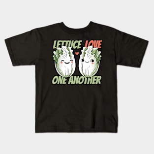 Lettuce Love one another Kids T-Shirt